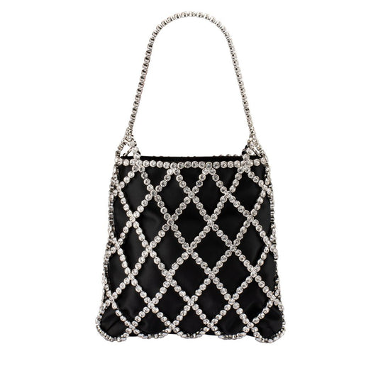 Olga Berg KIT Crystal Cage Bag (Black)
