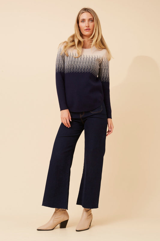 Stella OTIS DIAMANTE KNIT PULLOVER (Navy)