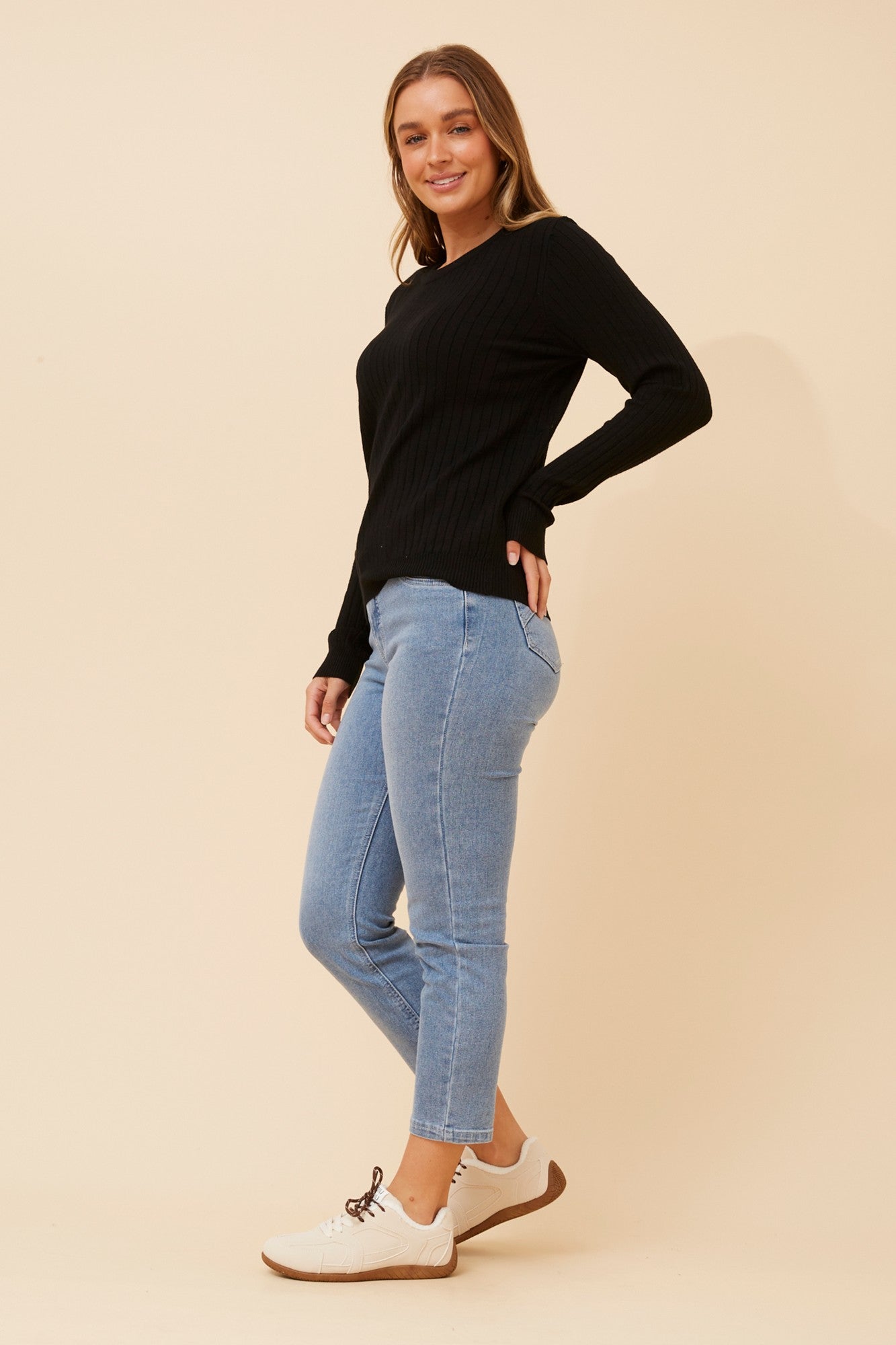 CATY SOLID KNIT PULLOVER (Emerald)