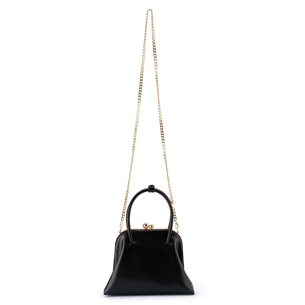 Olga Berg LEANDRA Top Handle Bag (Black)