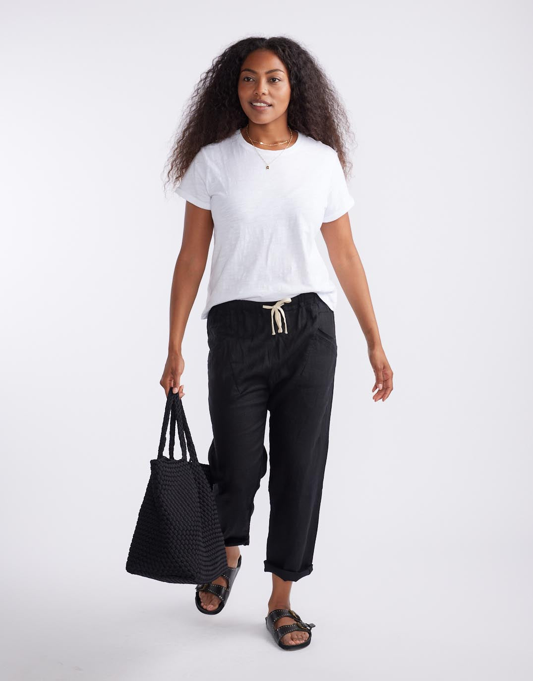 Little Lies Luxe Linen Pants (Black)