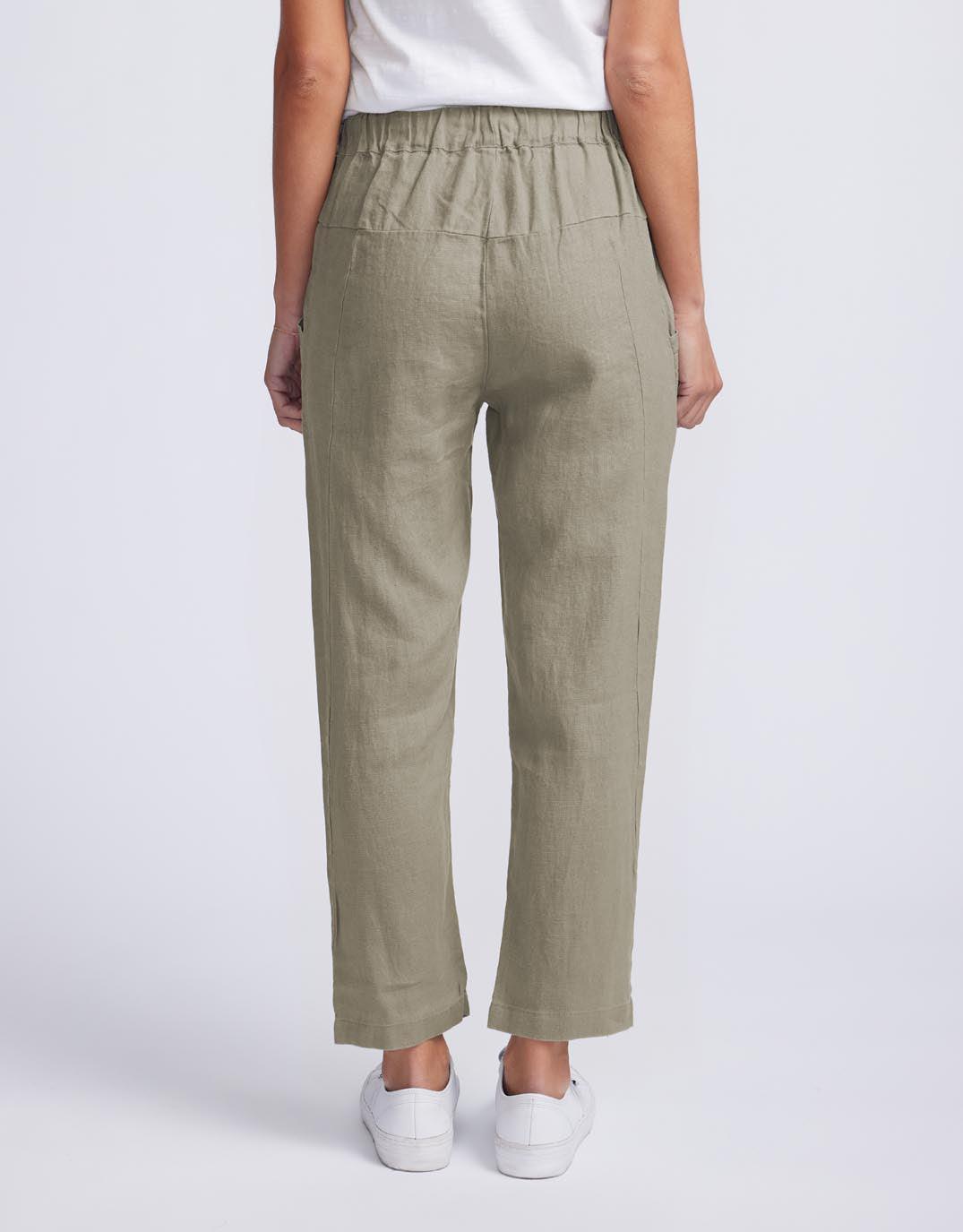 Little Lies Luxe Linen Pants (Khaki)