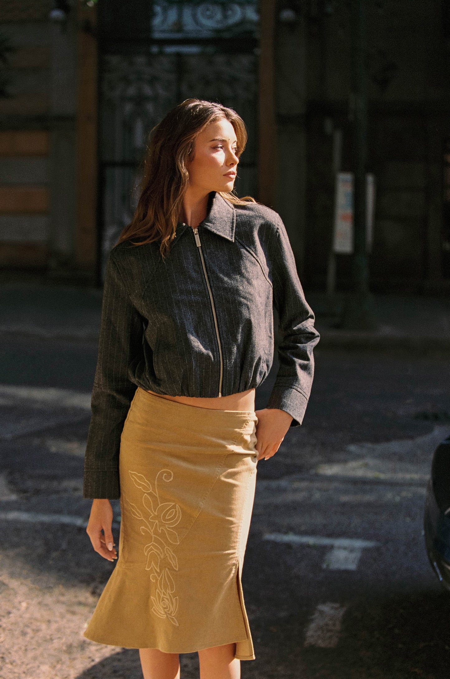 Logan Jacket (Pinstripe)