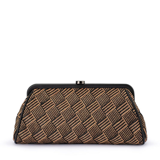 Olga Berg LOIS Woven Frame Bag (Black)