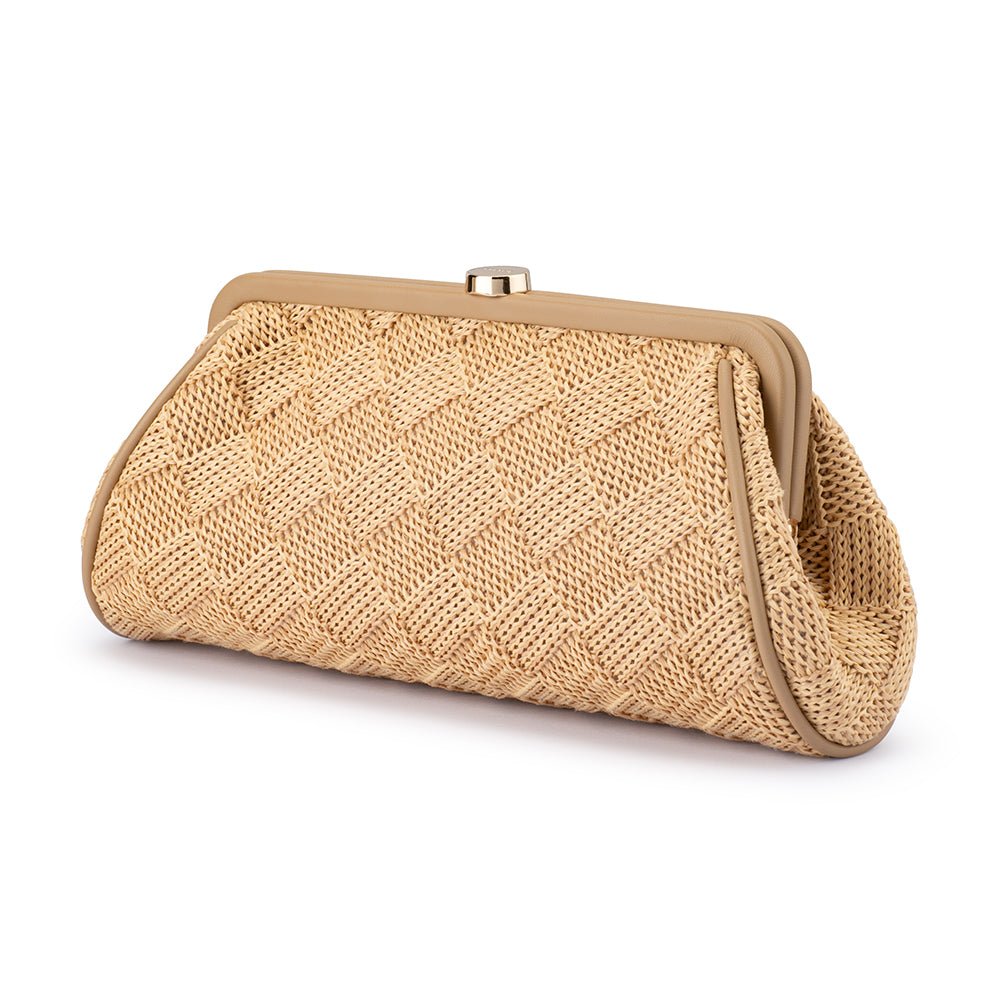 Olga Berg LOIS Woven Frame Bag (Natural)