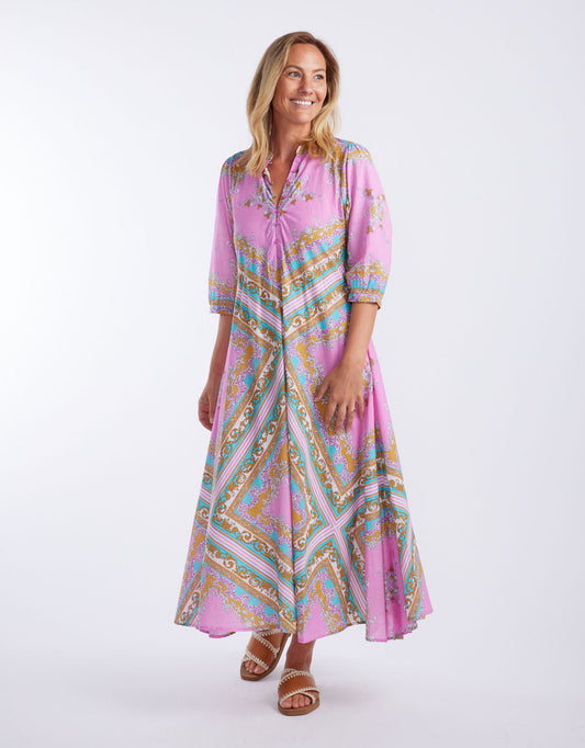 Scarlett Maxi Dress - (Aria Pink Blue)