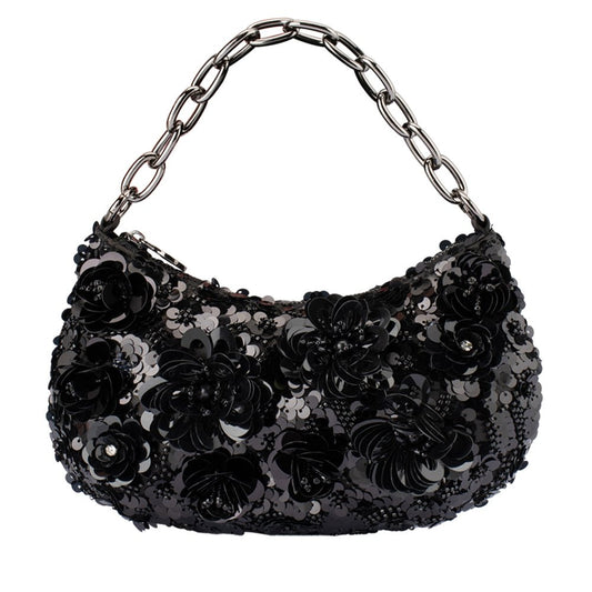 Olga Berg LOUIE Croissant Bag (Black)