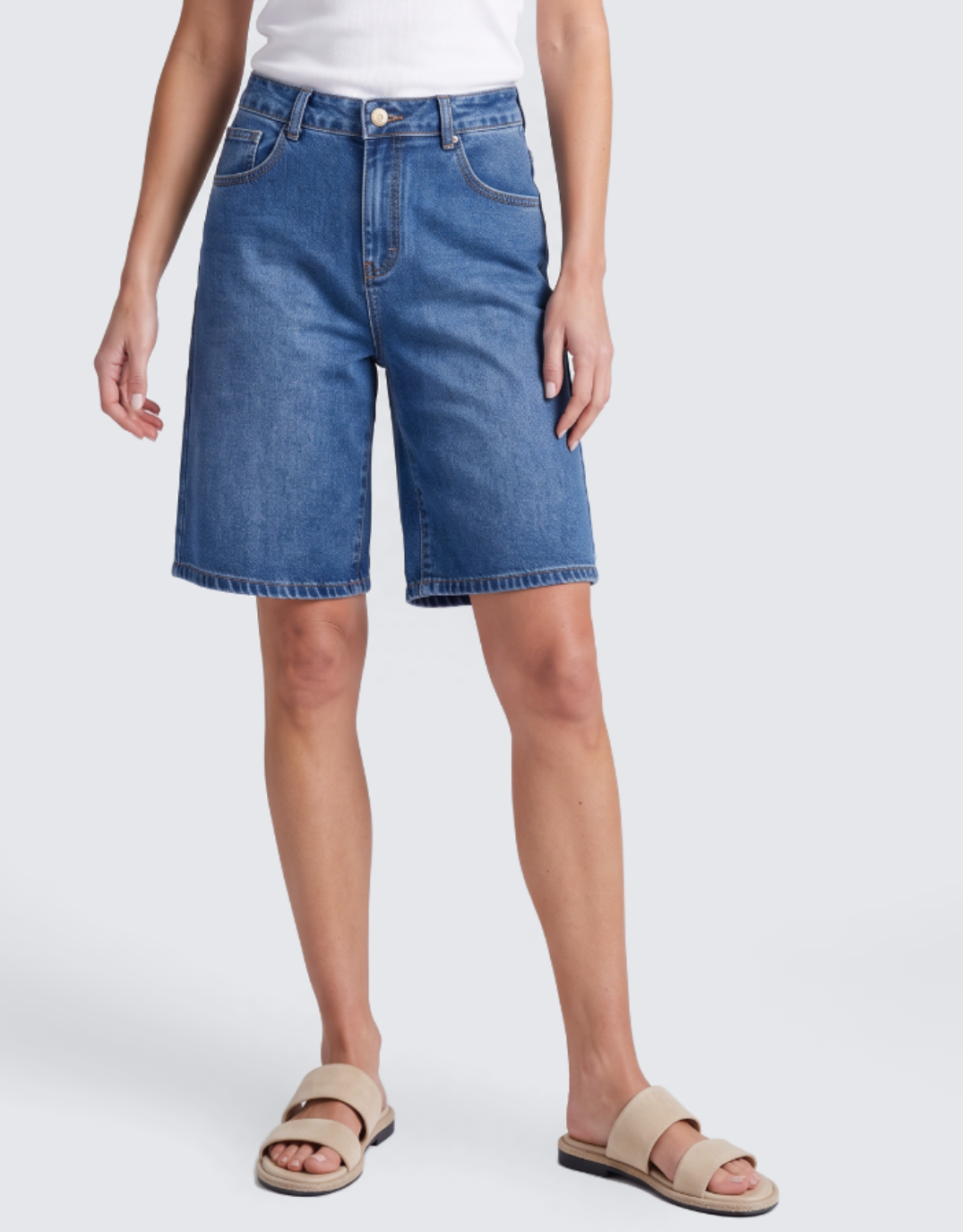 132 Fashion Lucie Denim Short (Mid Wash)