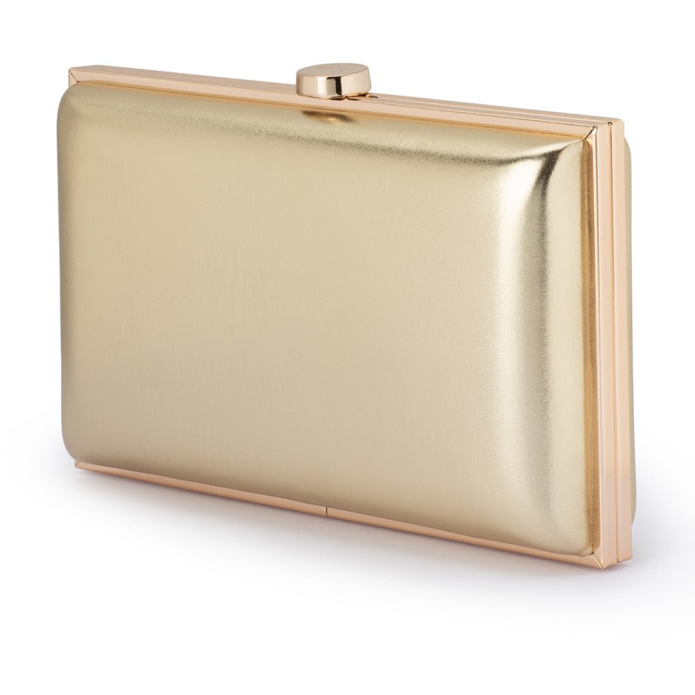 Olga Berg LUCY Metallic Clutch (Gold)