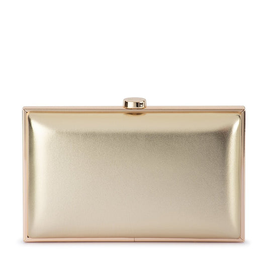 Olga Berg LUCY Metallic Clutch (Gold)