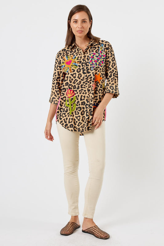 LulaLife Azure Shirt (Leopard)