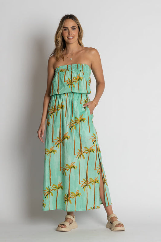 LulaLife Badira Strapless Dress (Mist)