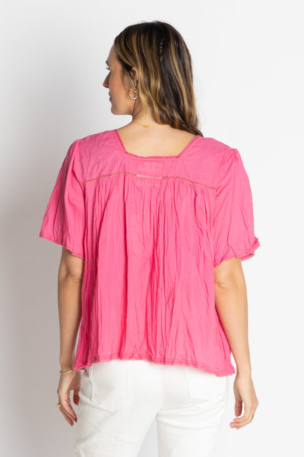 LulaLife Celeste Cropped Top (Pink)