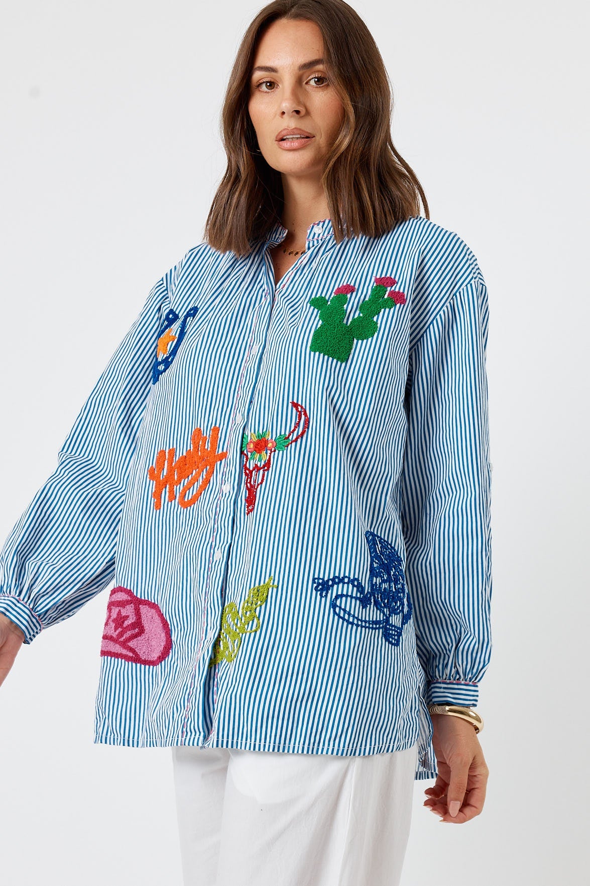 LulaLife Howdy Shirt Stripe (Navy)