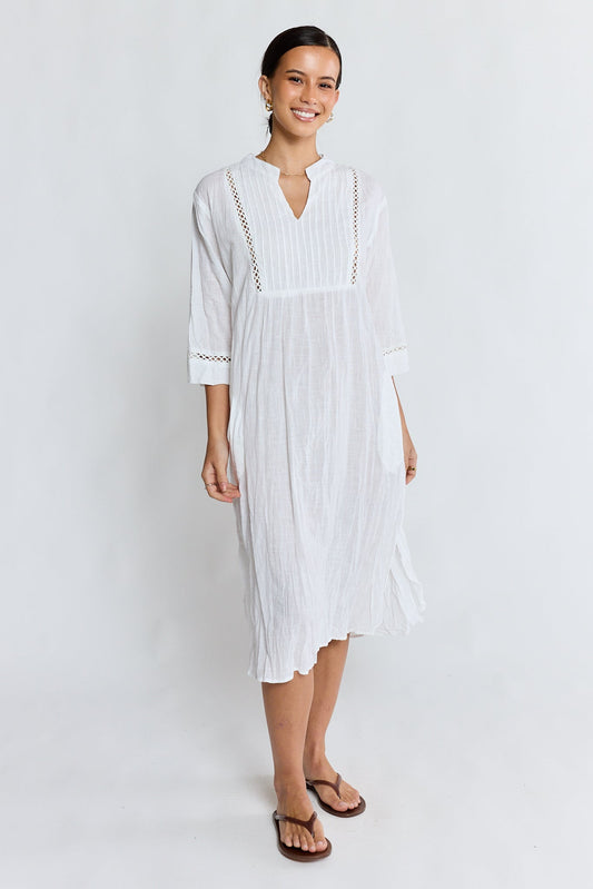 LulaLife Laverne Kaftan (White)