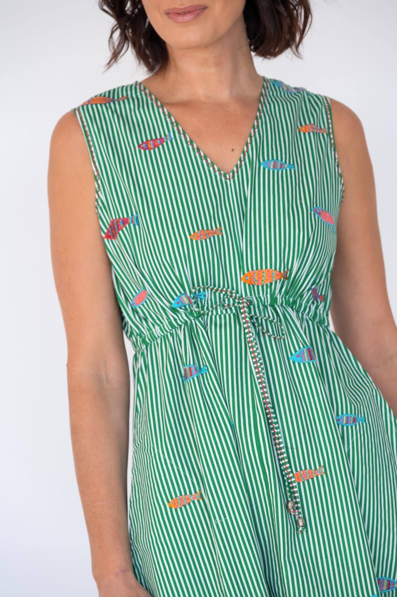 LulaLife Sardine Tie Midi Sea (Stripe)