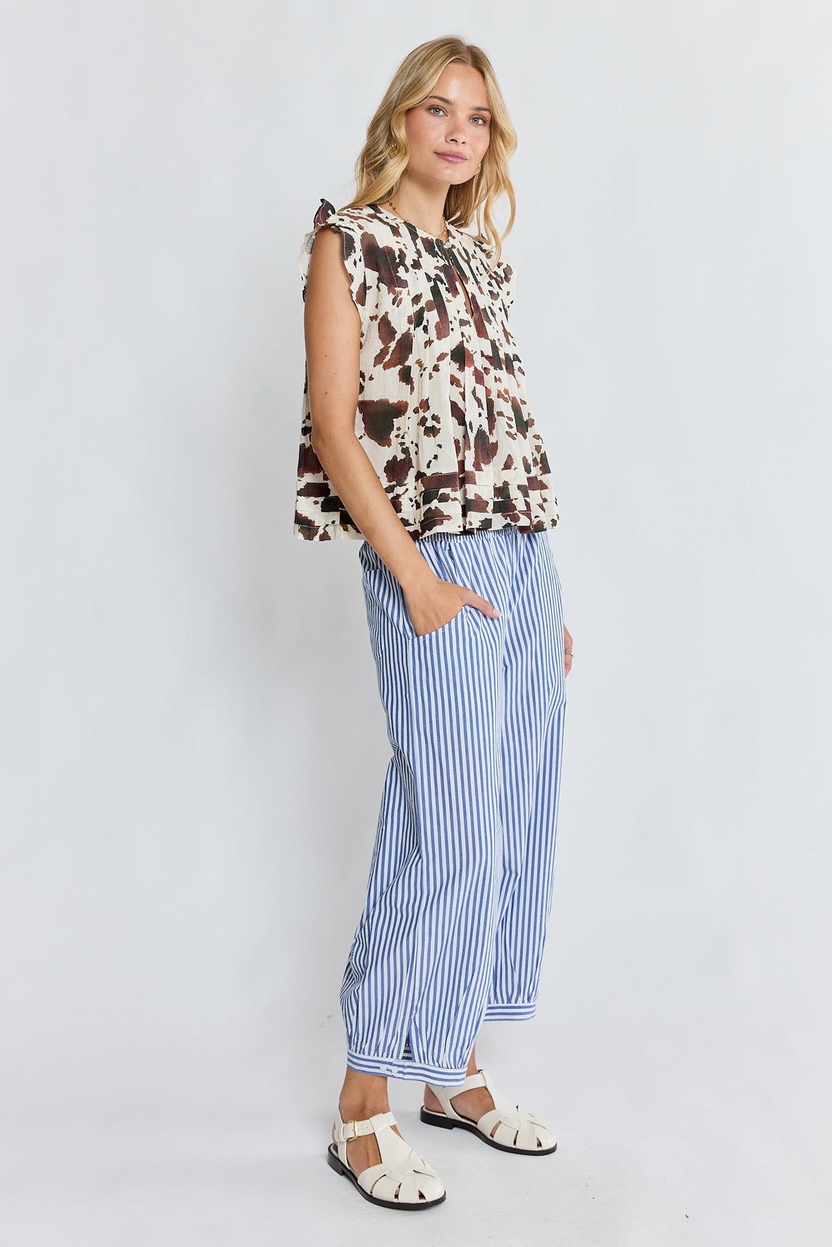 LulaLife Sylvie Balloon Pant (Stripe)