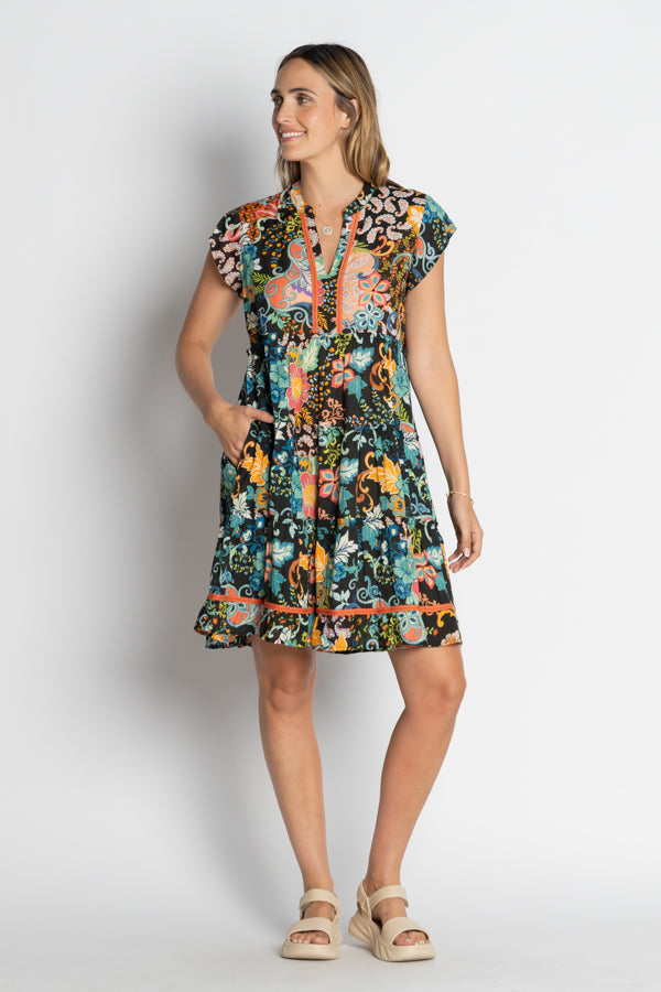 LulaLife Yara Tiered Dress (Red)