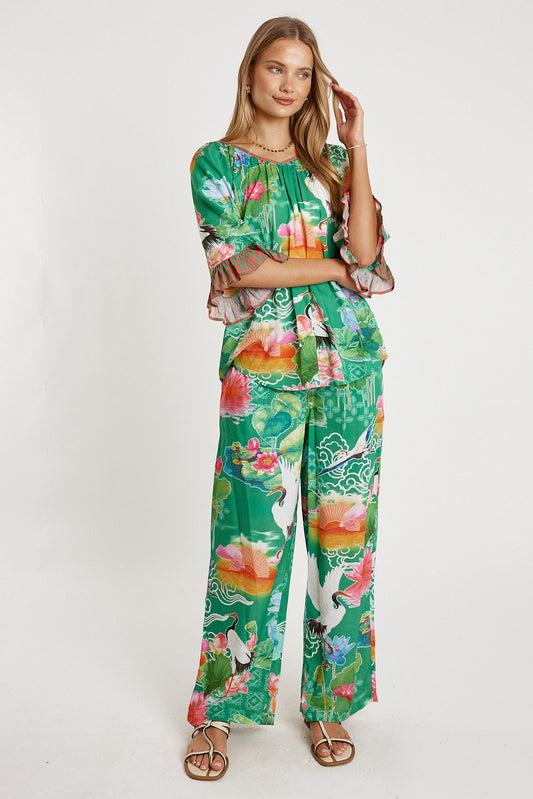 LulaLife Akiko Pant (Sea)