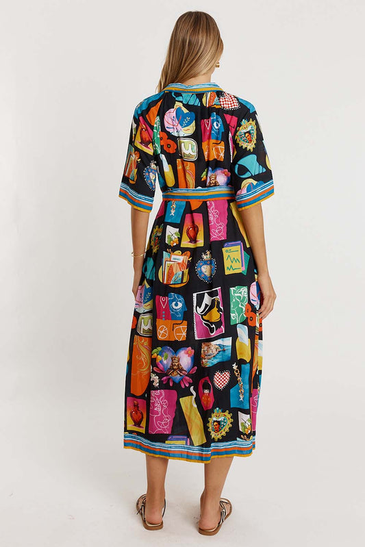 LulaLife Odette Buttoned Midi (Black)