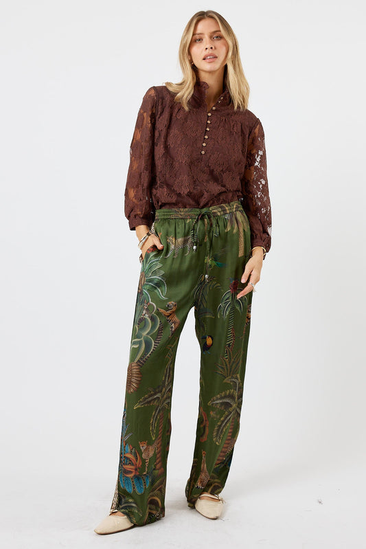LulaSoul Chandler Lace Shirt (Espresso)