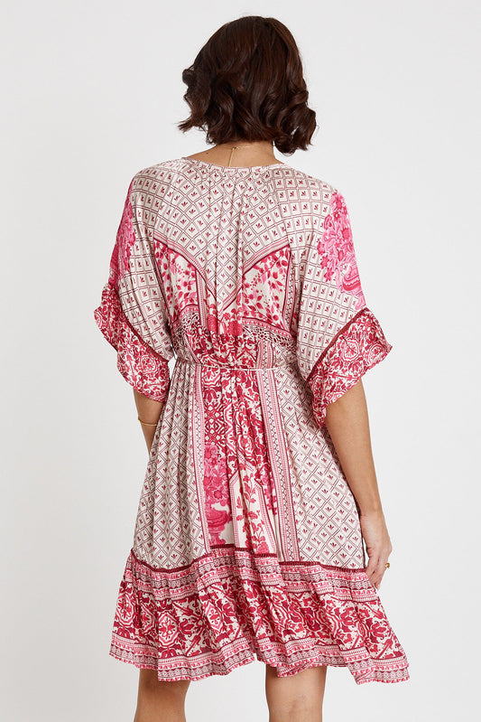 LulaSoul Sensiri Tie Dress (Fuschia)