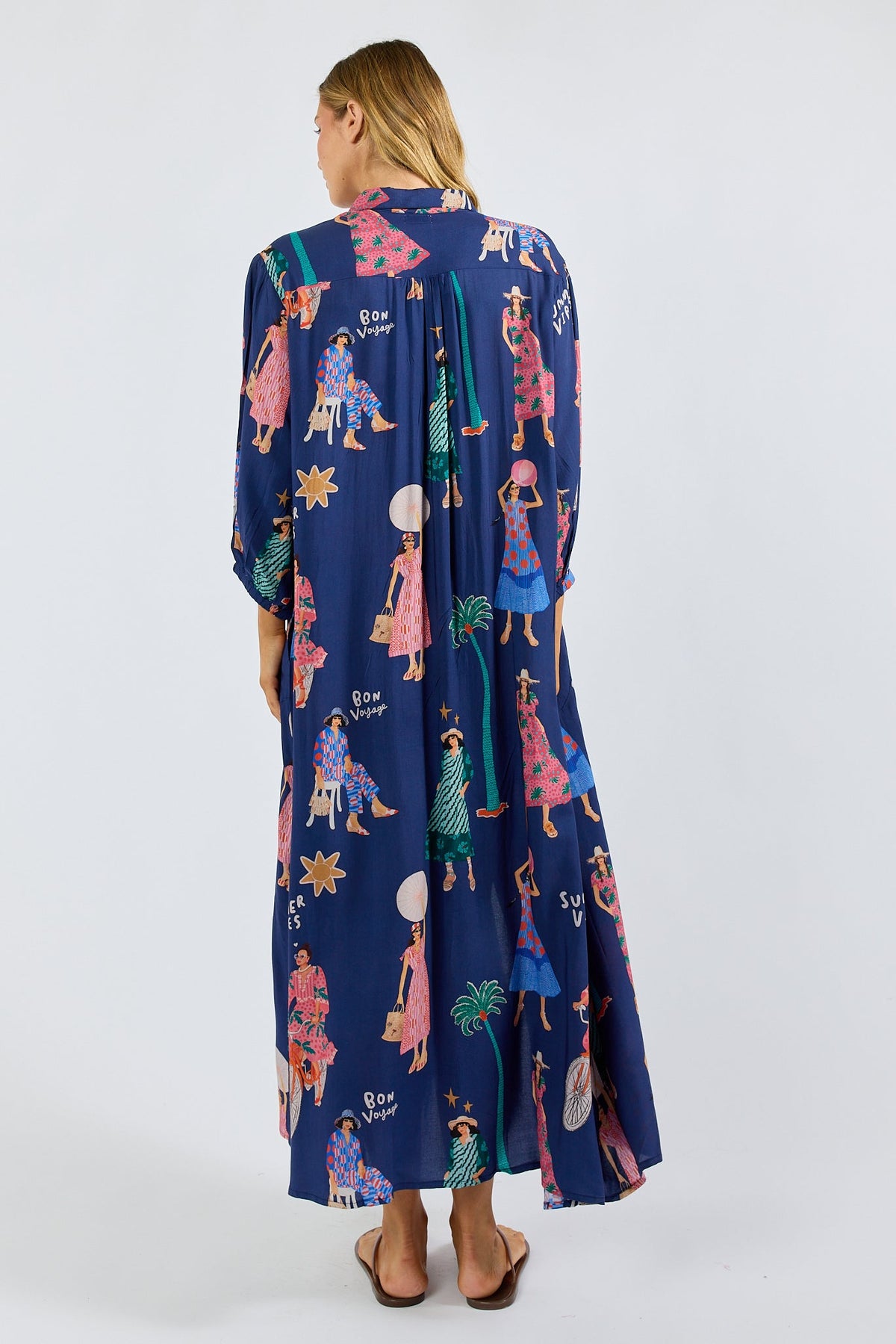 PRE SALE | LulaSoul Summer Vibes Shirtdress (Navy)