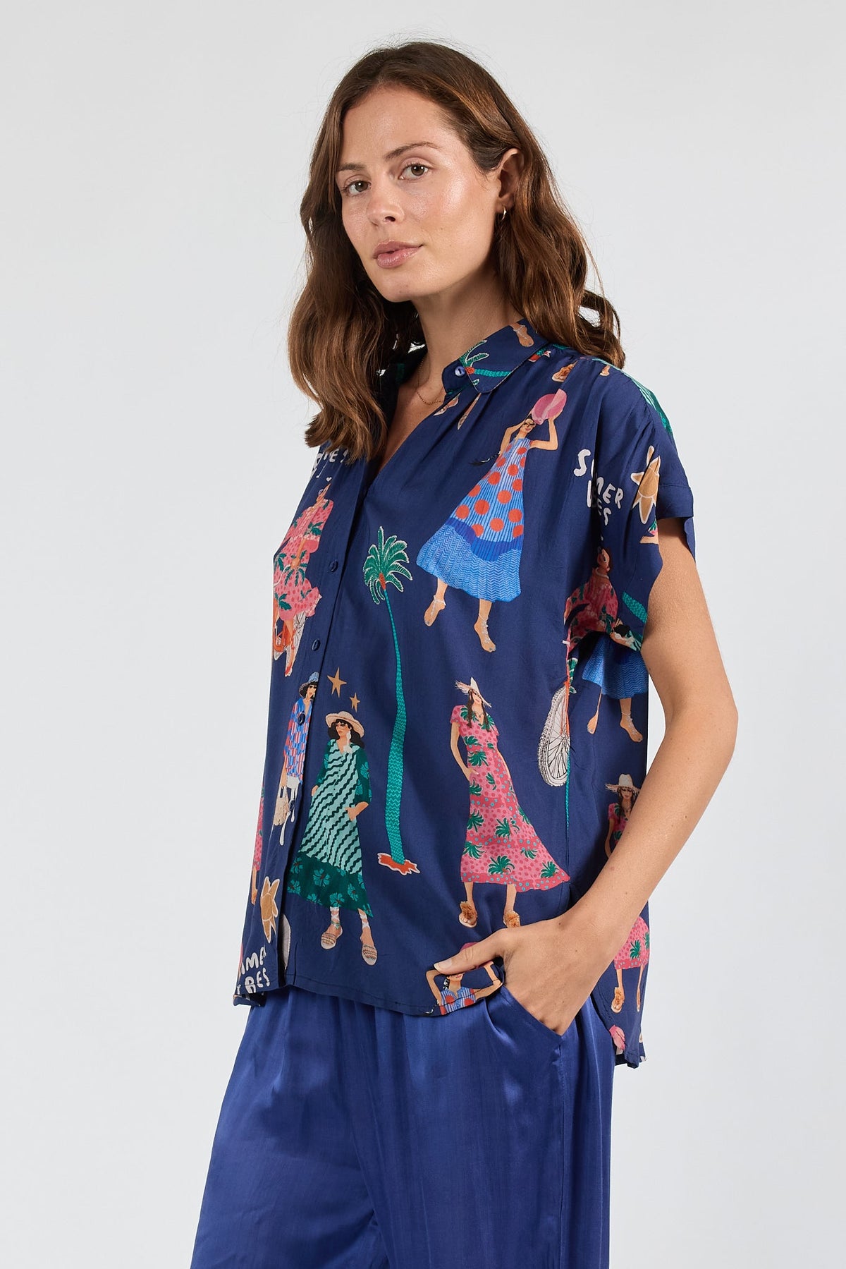 PRE SALE | LulaSoul Summer Vibes Top (Navy)