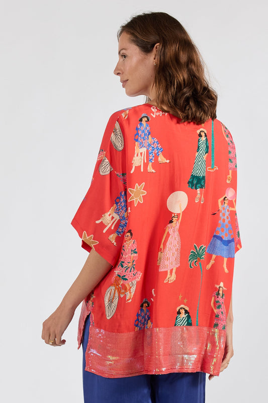 PRE SALE | LulaSoul Summer Vibes Wide T (Melon)