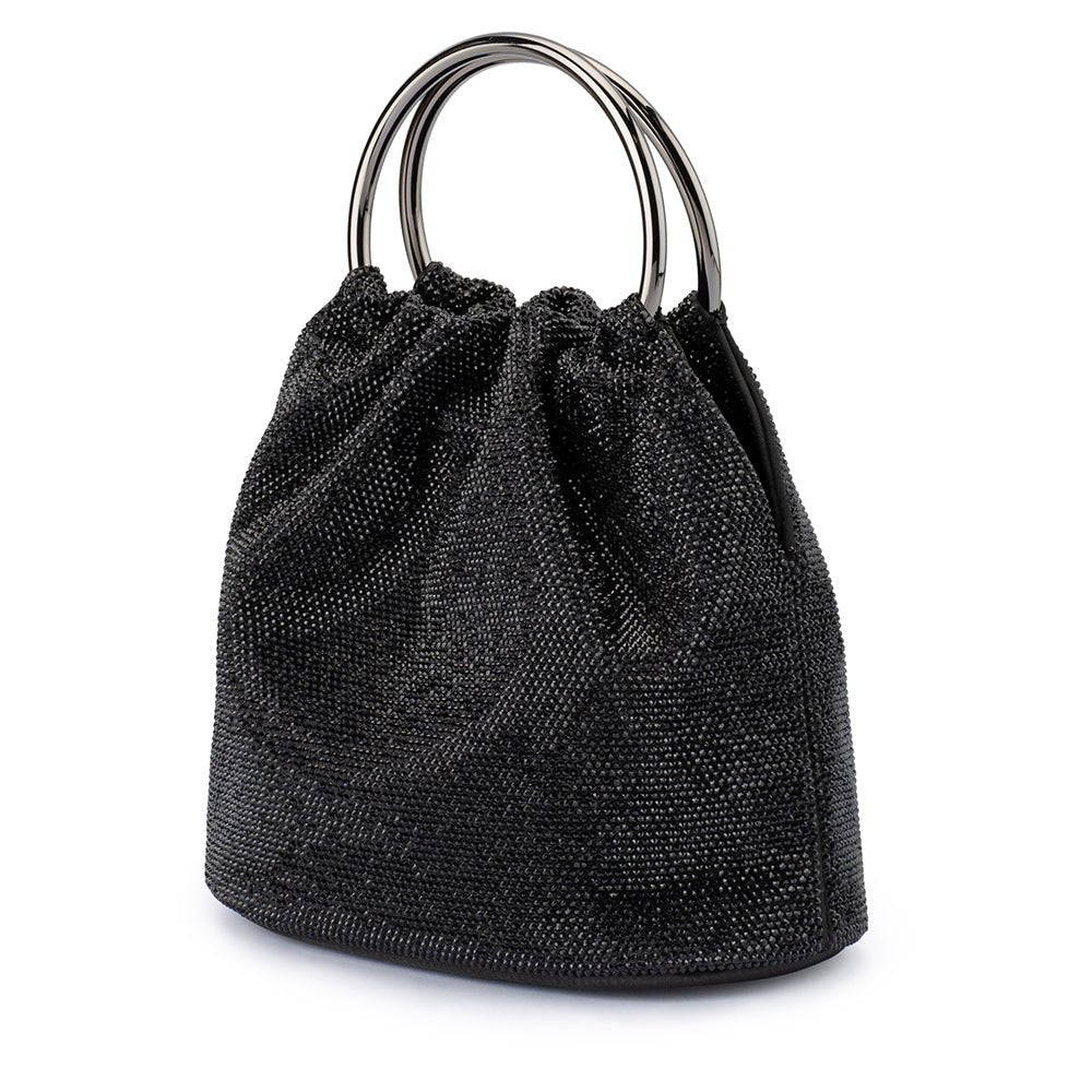 Olga Berg MABEL Crystal Top Handle (Black)