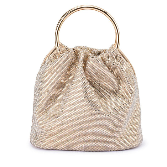Olga Berg MABEL Crystal Top Handle (Champagne)