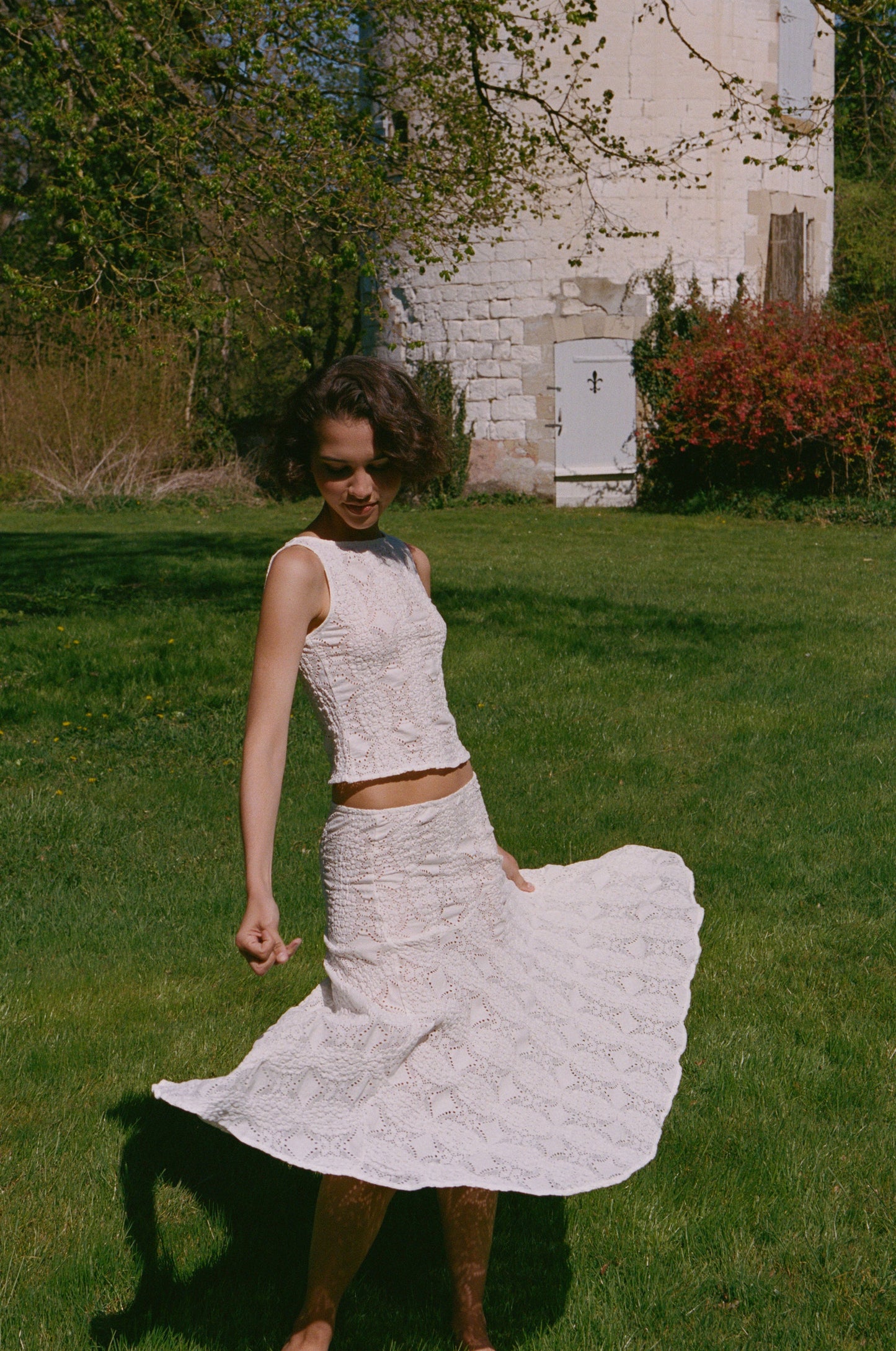 Maeve Midi Skirt (White)