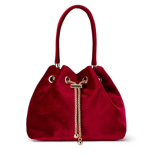 Olga Berg MARGIE Velvet Pouch (Red)