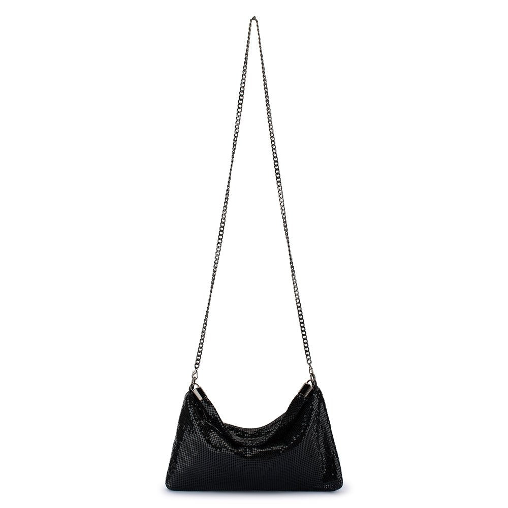 Olga Berg MARILLA Mesh Zip Top (Black)