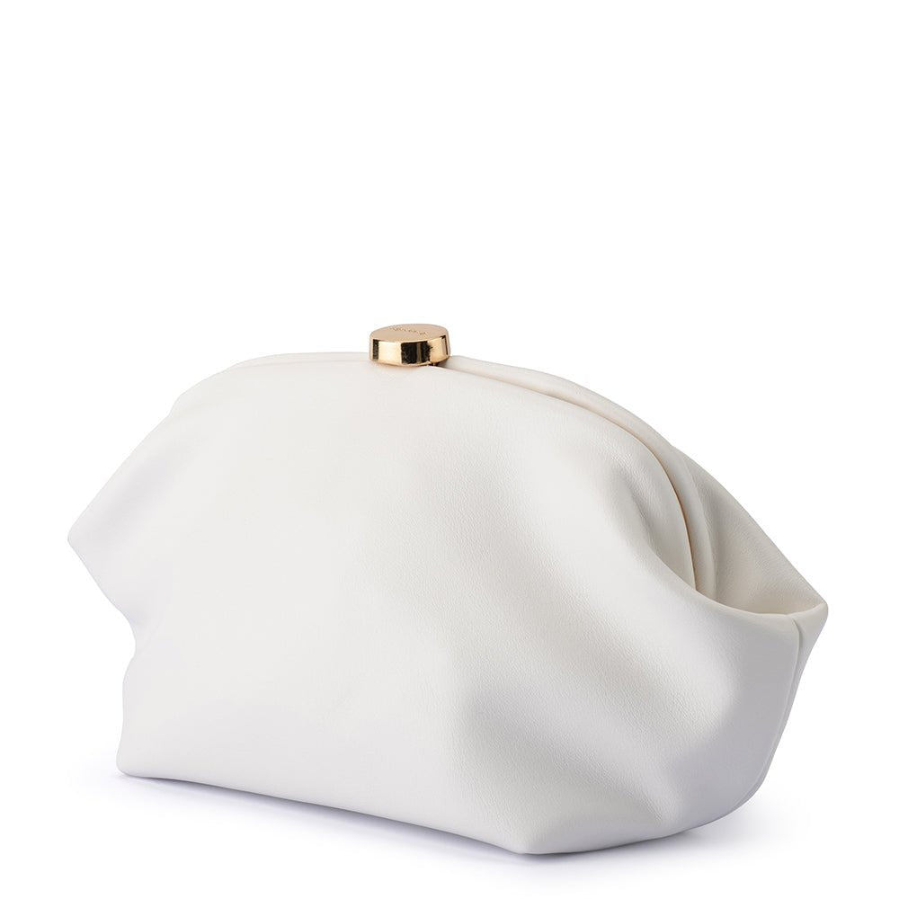 Olga Berg MARINA Pearl Clutch (White)