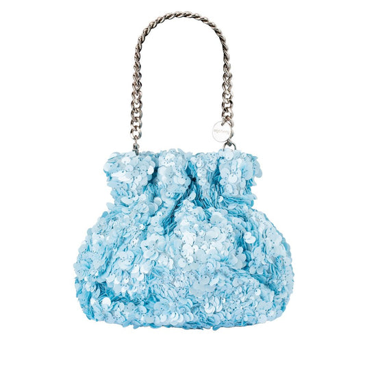 Olga Berg MATTIE Sequin Pouch (Blue)
