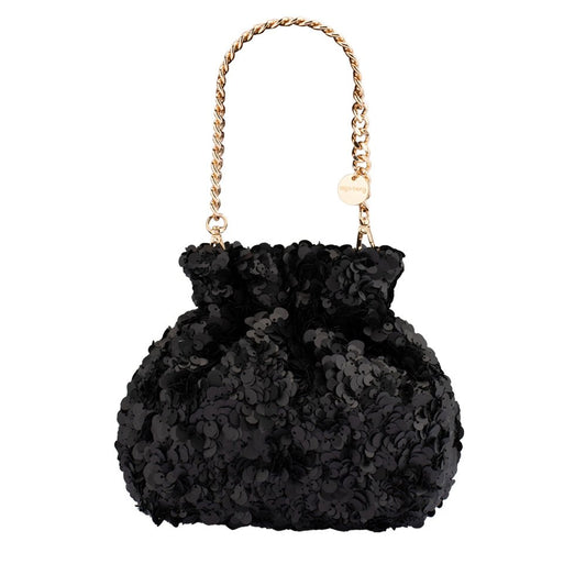 Olga Berg MATTIE Sequin Pouch (Black)