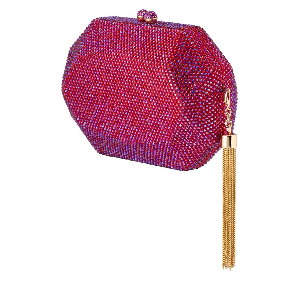 Olga Berg MATTY Crystal Clutch (Red)
