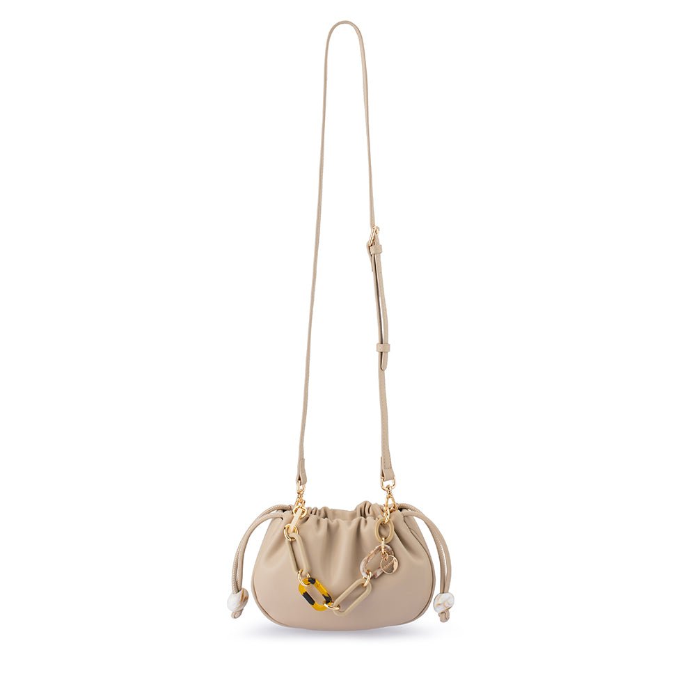 Olga Berg MAVIS Acrylic Handle Pouch (Natural)