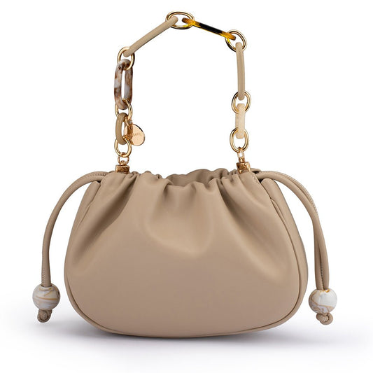 Olga Berg MAVIS Acrylic Handle Pouch (Natural)