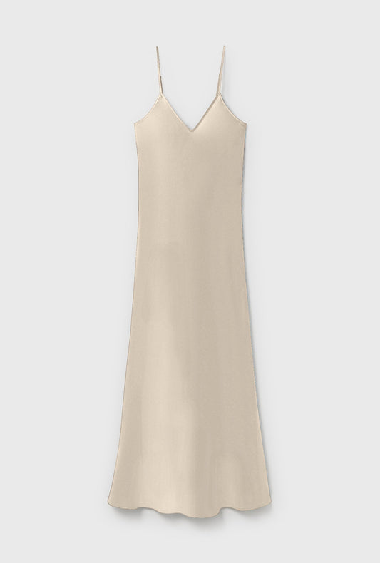 Silk Laundry 90S Slip Dress (Hazelnut)