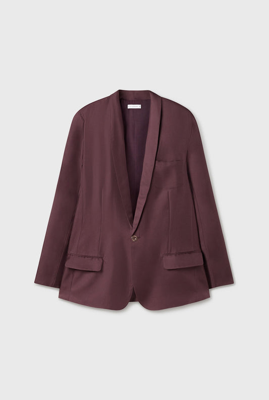Silk Laundry Twill Miami Blazer (Cacao)