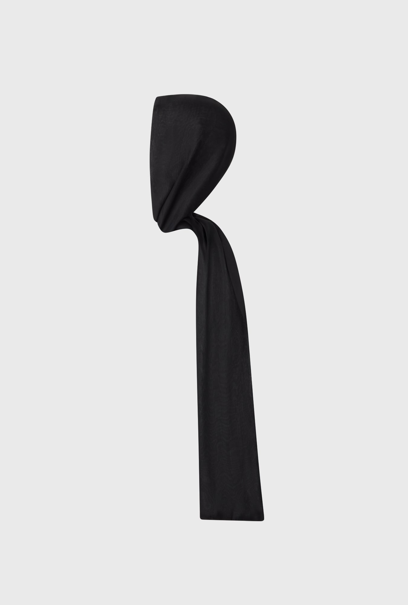 Silk Laundry Chiffon Hollywood Headscarf (Black)
