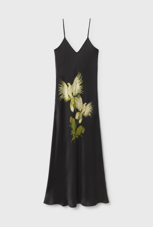 Silk Laundry 90S Slip Dress (Egret)