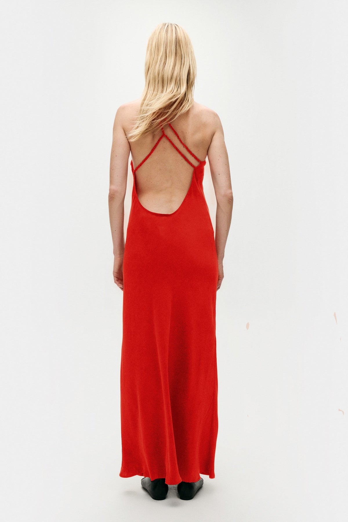 Silk Laundry Slope Dress (Geranium)