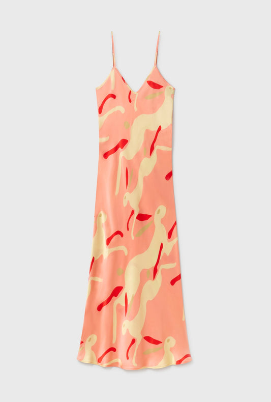 Silk Laundry 90S Slip Dress (Rabbit Amaranth)