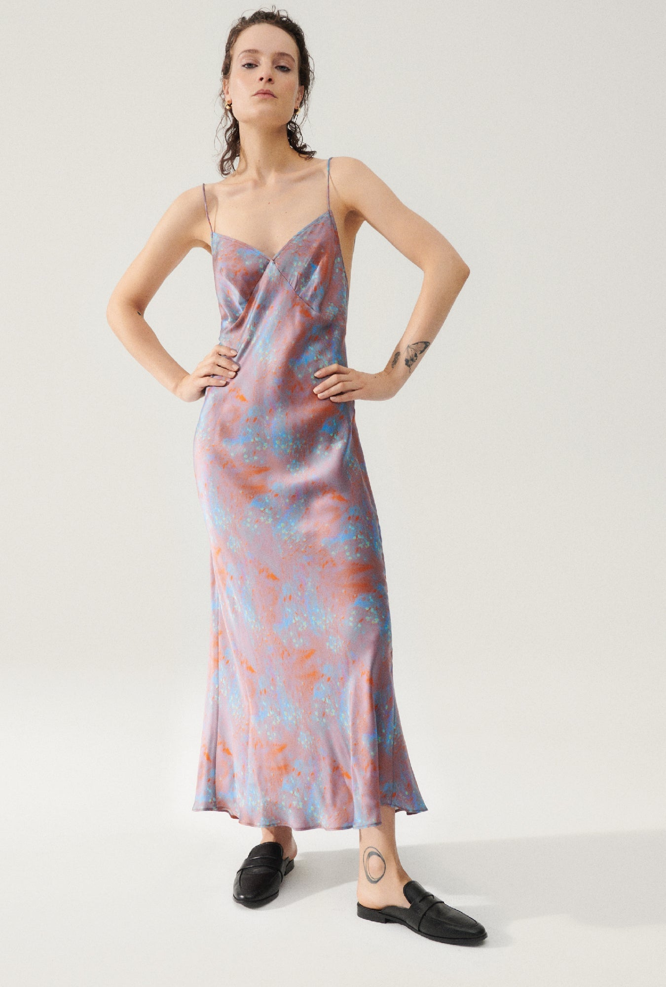 Silk Laundry Deco Rouleau Dress (Dazed)