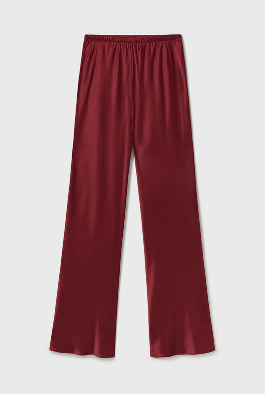 Silk Laundry Bias Cut Pants (Garnet)