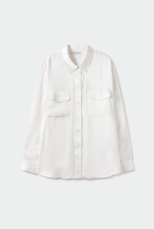 Silk Laundry BOYFRIEND SHIRT (White)