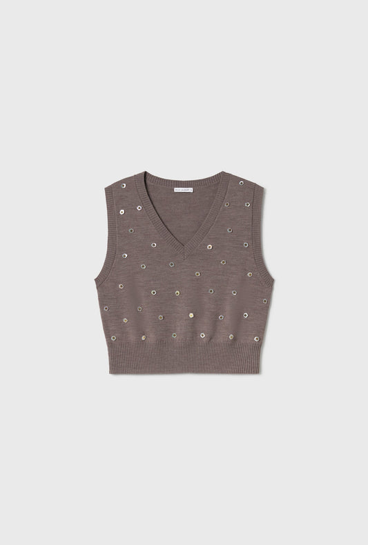 Silk Laundry V-Neck Sweater (Pearl)